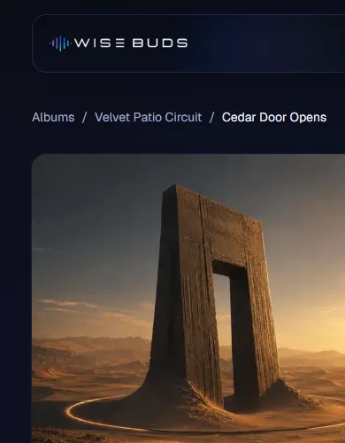Vista móvil de una canción dentro de un álbum de Wise Buds
